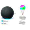 Alexa Echo Dot 5Ger + controle remoto universal smart + lampada colorida smart