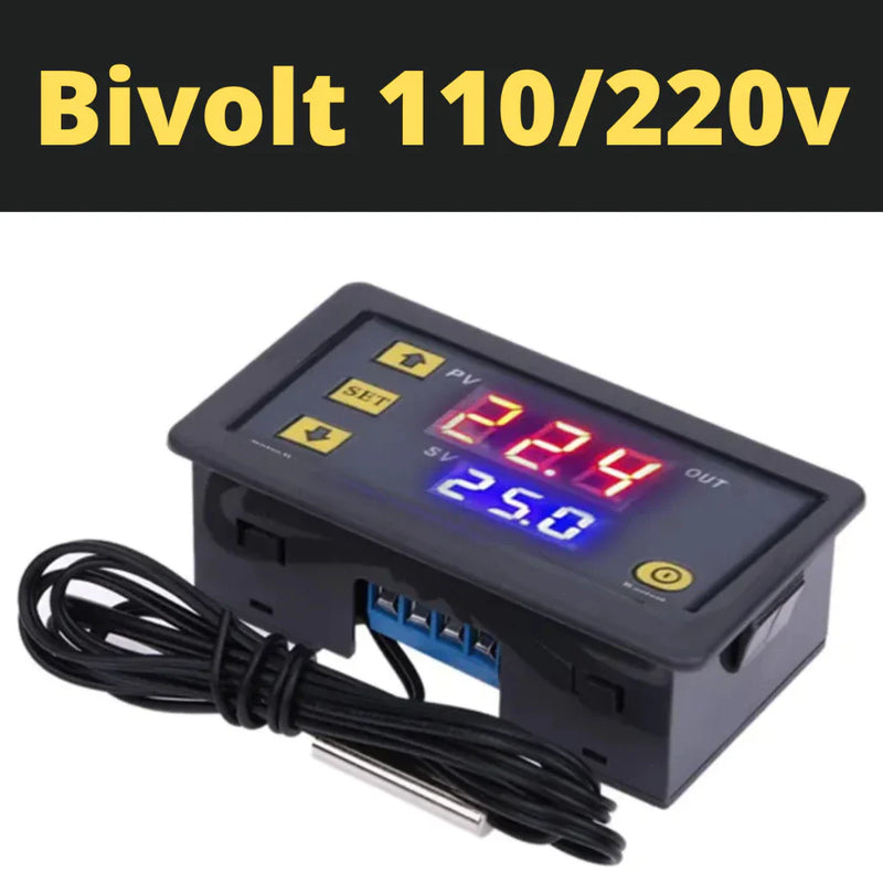 Termostato Inteligente Digital Programável para Cervejeira Chocadeira Kegerator Controlador de Temperatura Bivolt 110/220v 12v