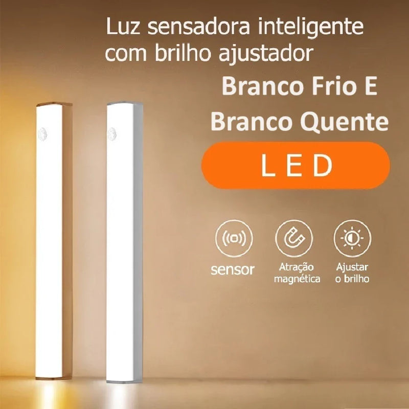 50Cm Luz LED Frio Ou Branco Quente Sem Fio Sensor Carregamento USB 20Cm 30Cm De Inteligente Do Guarda Roupa