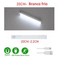 50Cm Luz LED Frio Ou Branco Quente Sem Fio Sensor Carregamento USB 20Cm 30Cm De Inteligente Do Guarda Roupa