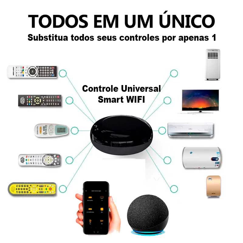 Alexa Echo Dot 5Ger + controle remoto universal smart + lampada colorida smart