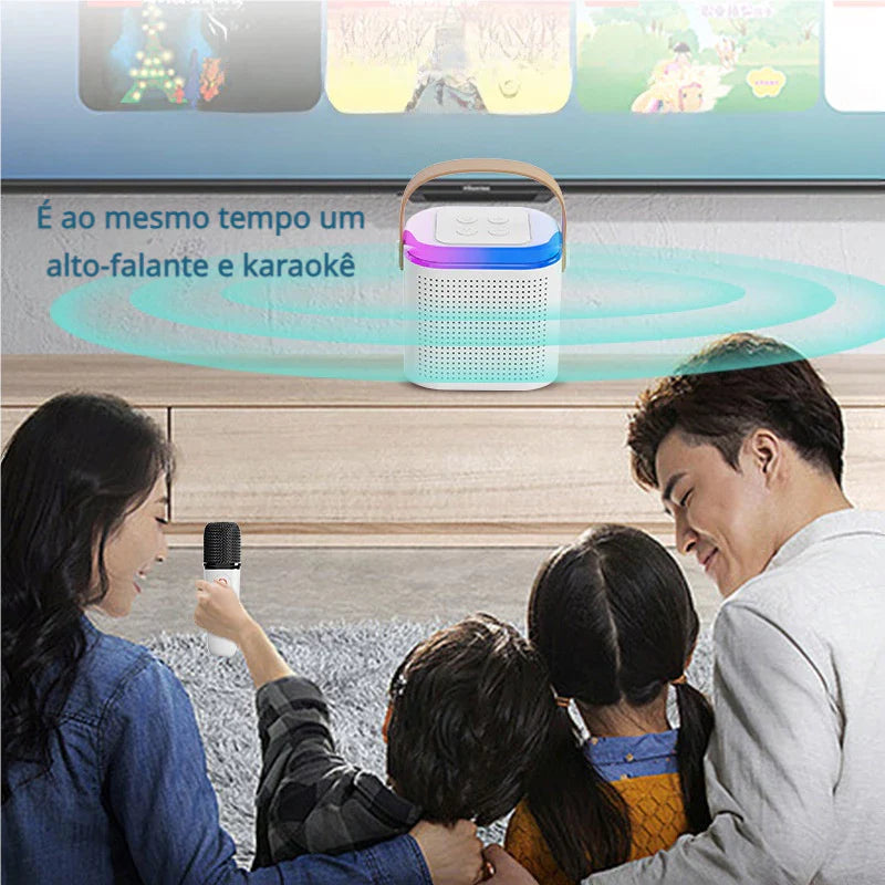 ONEXmicrofone sem fio Karaokê Brincadeiras em Família Brinquedos Luzes LED Opções de múltiplas cores