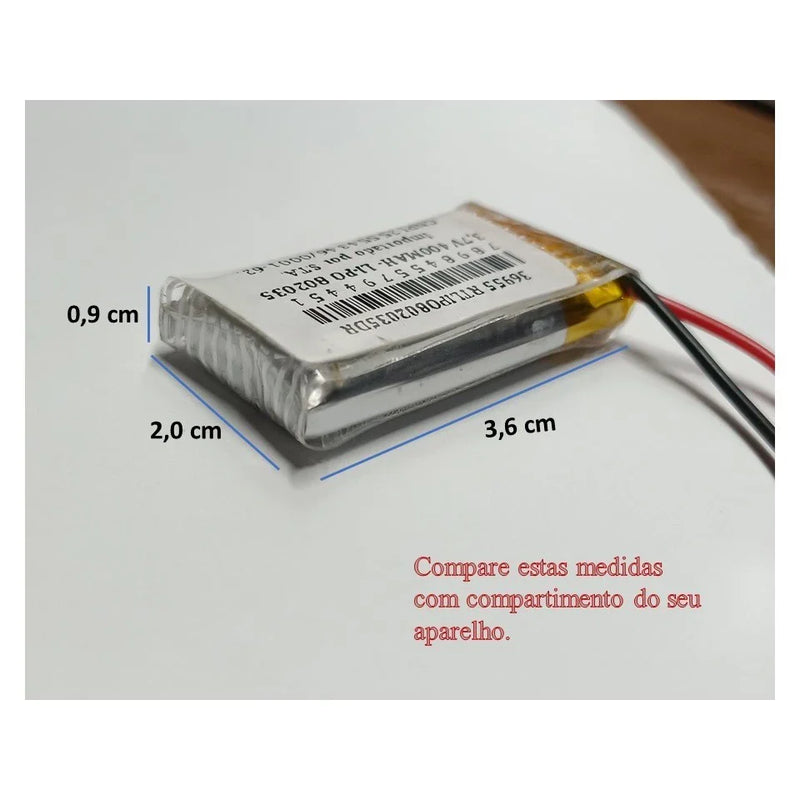 Bateria Para Drone Original 400mah 3,7 V + Carregador 1 Nfe